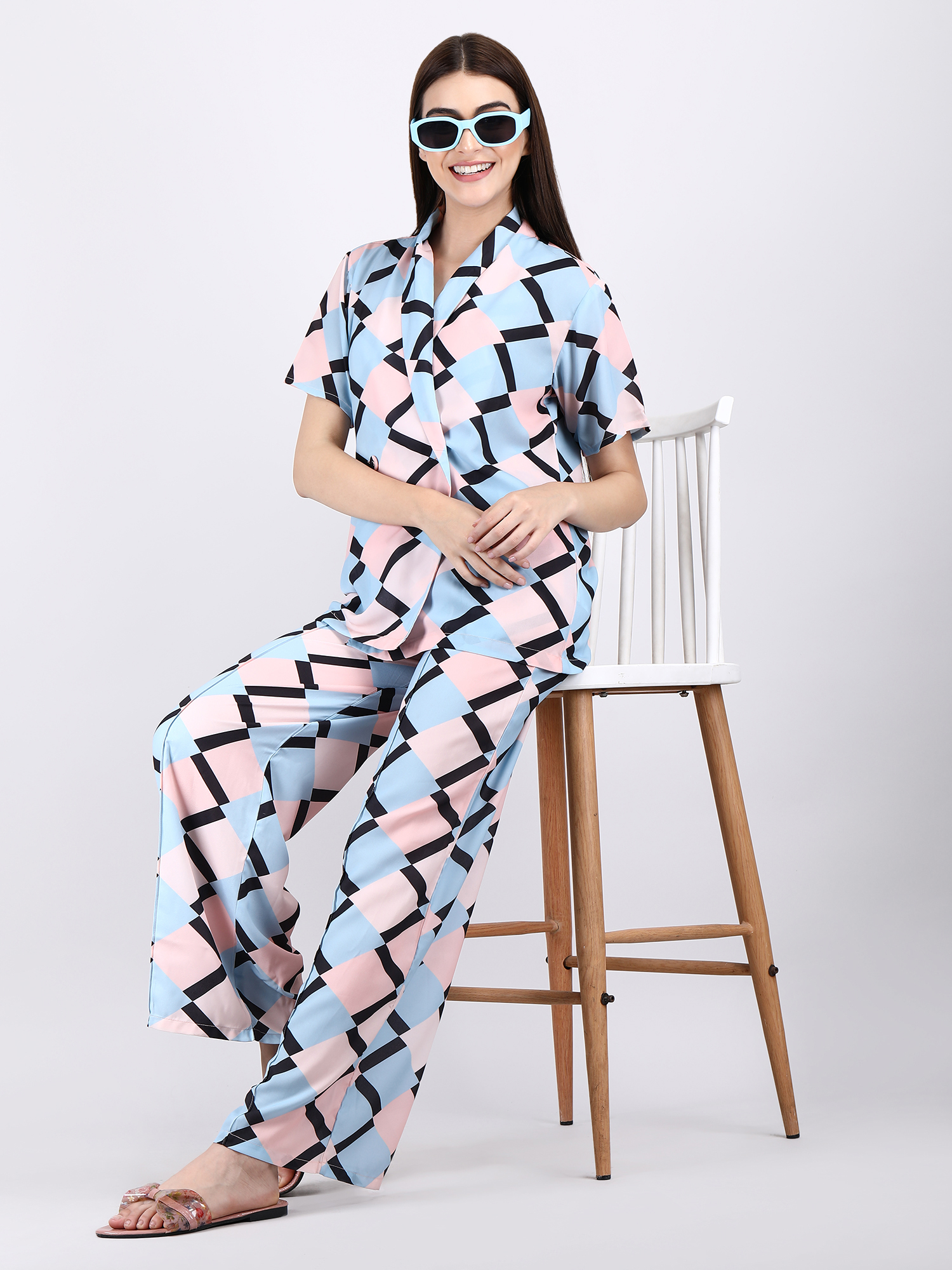 Women Shirt with Short Co-Ords Set