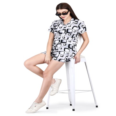 Women Shirt with Short Co-Ords Set